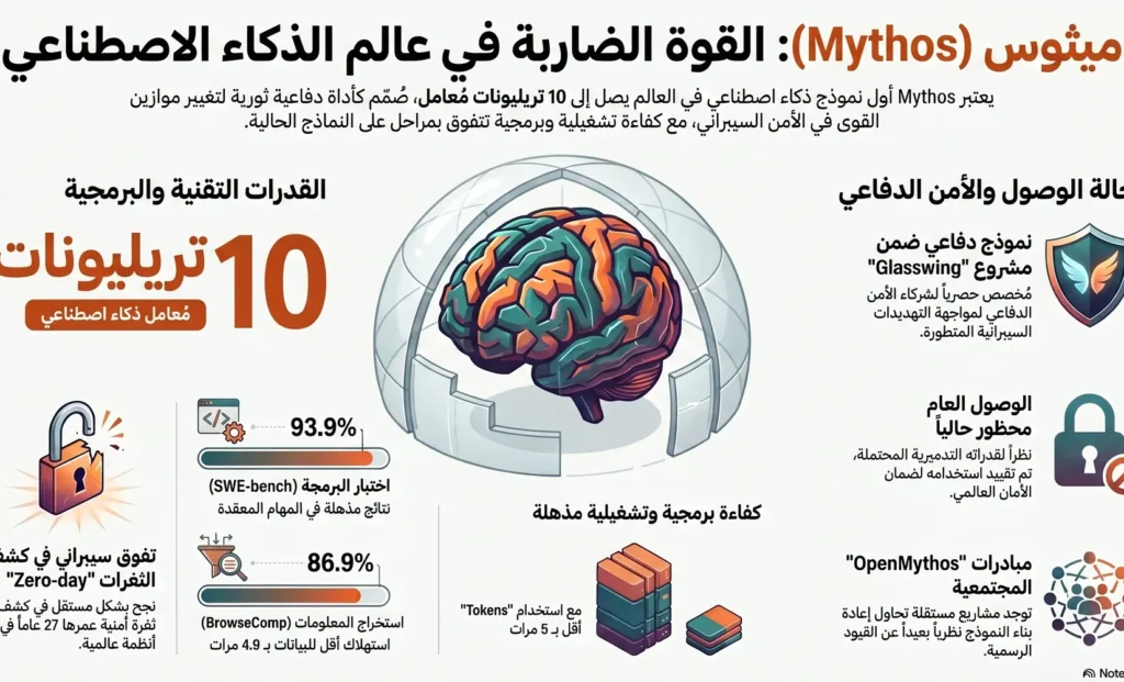 المزايا الخارقة لميثوس mythos مخطط بياني.